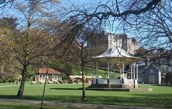 Grove Park Victorian bandstand with cafe in the background