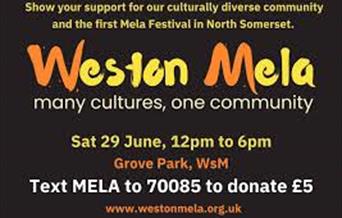 Poster of Weton Mela event in bright colours with full details of the event.