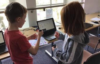 Coding with the micro:bit - children learning to code.