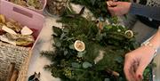 Christmas Wreaths being made