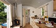 Shepherd's hut interior