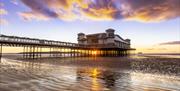 Visit Weston-super-Mare beach Grand Pier sky sun sand sea Steep Holm