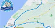 Map showing the route of the 2024 Christmas Vee Dub Cruz around Clevedon, Portishead and Nailsea
