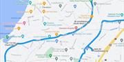 Map showing route of the 2024 Vee Dub Christmas Cruise around Clevedon