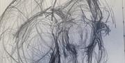 Dog life drawing