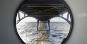 clevedon pier porthole view sea bristol channel window