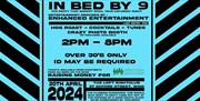 Blue and black poster featuring just text