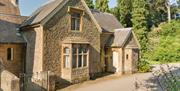 Exterior of a quaint Victorian lodge