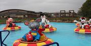Cartoon characters enjoying the waterpark at Puxton Park