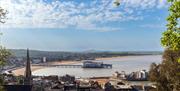 The view from the top of Trinity Steps looking out over Weston-super-Mare