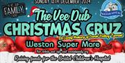 Poster advertising a festive VW cruise in Weston-super-Mare