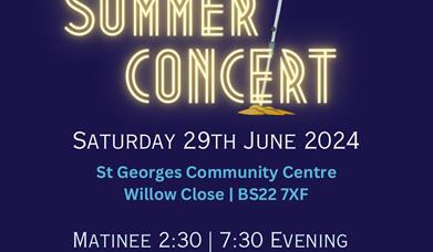 Summer Concert poster - poster with large beach umbrella.