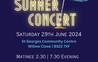 Summer Concert poster - poster with large beach umbrella.