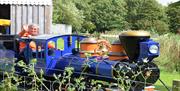 Puxton Park's miniature railway steam engine