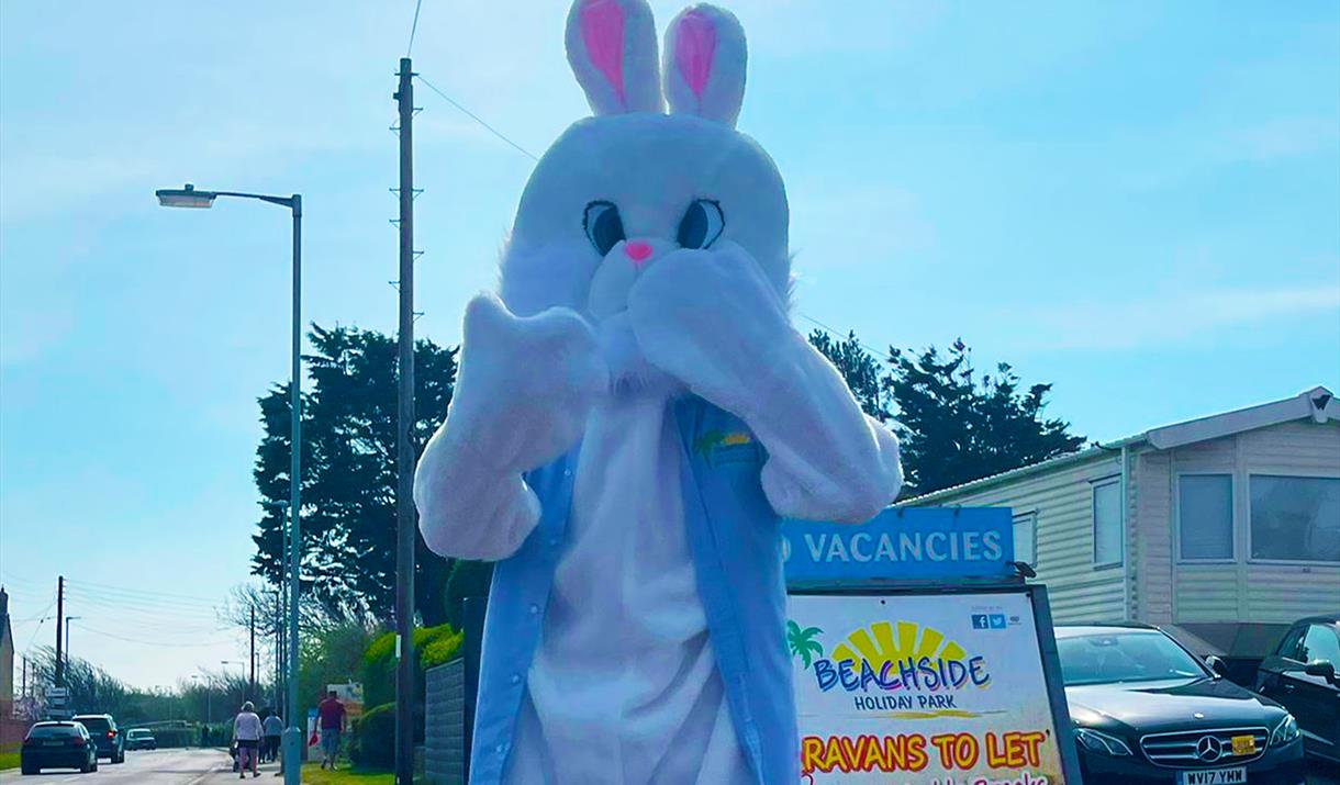The Easter Bunny at Beachside Holiday Park