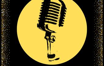 yellow graphic microphone