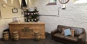 The party barn at Webbington Farm Holiday Cottages