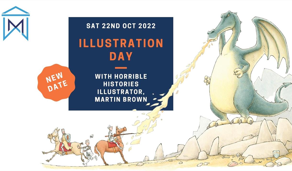 Illustration Day Poster with cartoon of St George and the Dragon
