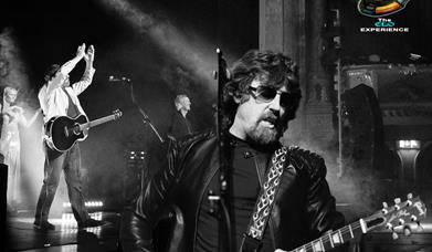 The ELO Experience - black and white photo of the tribute band
