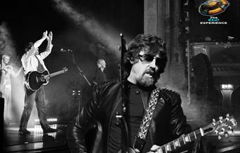The ELO Experience - black and white photo of the tribute band