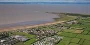 Country View Holiday Park Sand Bay aerial view from land to the beach