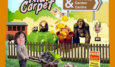 Kid Carpet at Front Room - photo of gardener at a garden centre with animals.