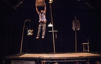 A circus performer on stage
