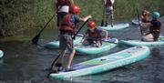 Paddle boarding at Mendip Activity Centre