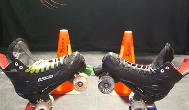A pair of roller skates
