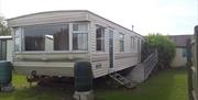 One of the two static caravans available to hire