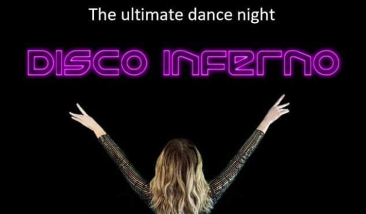 Disco Inferno - image of host with a smoky background