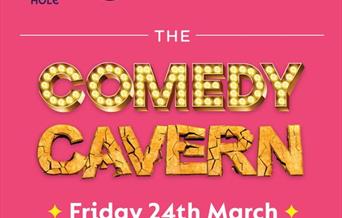 Publicity flyer for the Wookey Hole Comedy Cavern