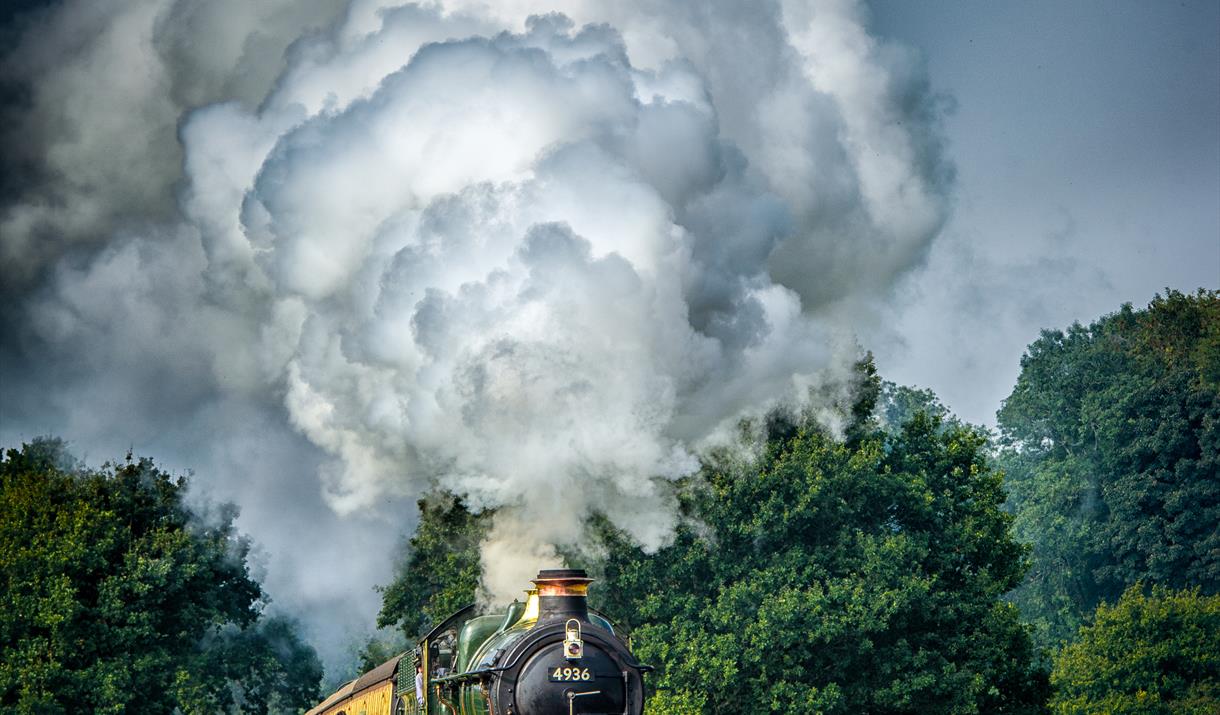 Artistic steam train