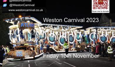 Carnival cart announcing 2023 date 10 November