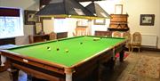 Pool table in the main building