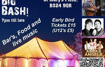 Hutton's Big Bash poster - photograph of big top tent and photographs of the performers.