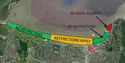 Map Weston-super-Mare Visit Weston dog friendly beach areas restrictions no allowed