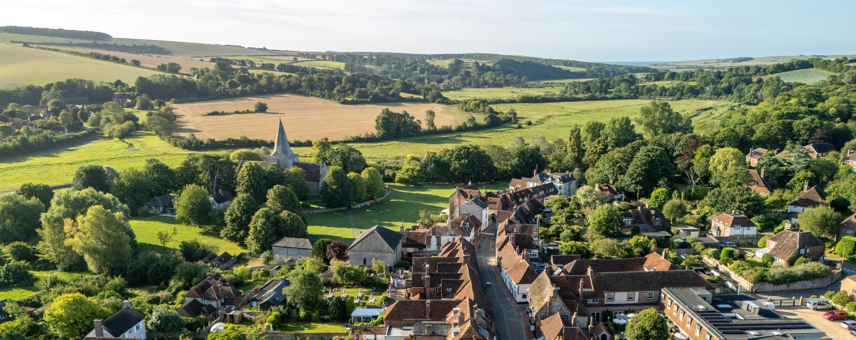 birds eye view image of Alfriston