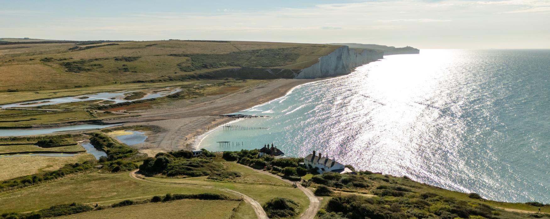 birds eye view image of Cuckmere Haven