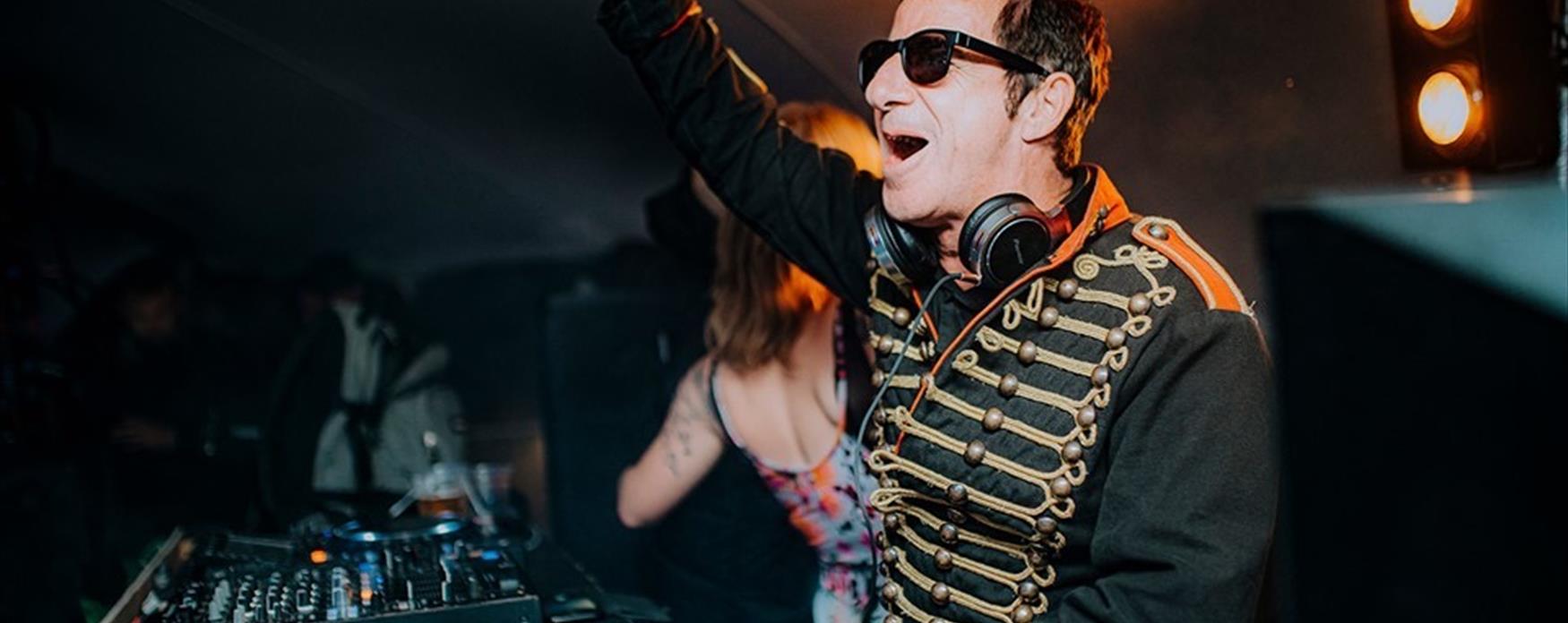 A DJ playing to a crowd