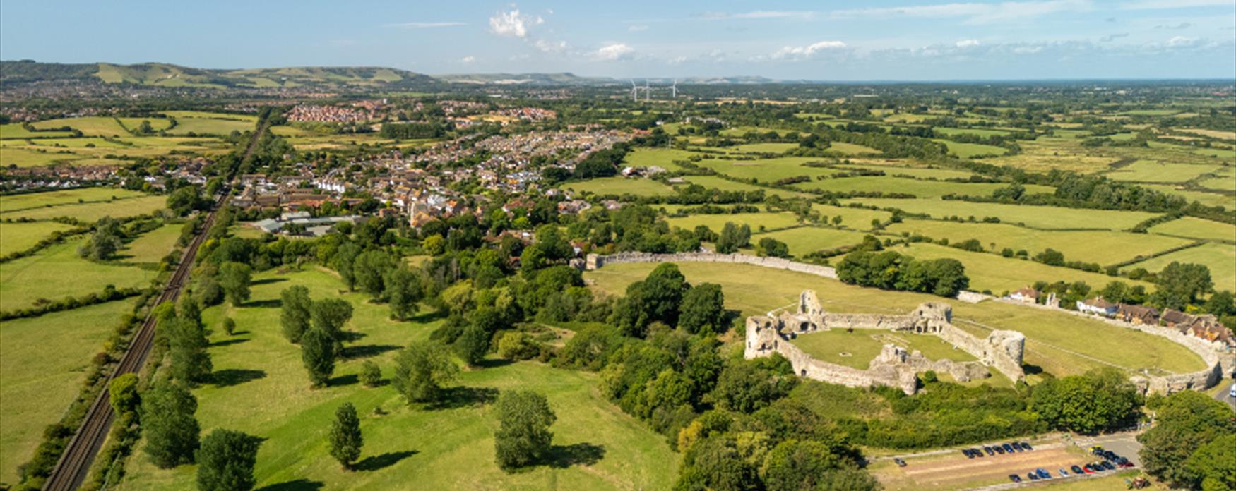 image of birds eye view of Pevensey