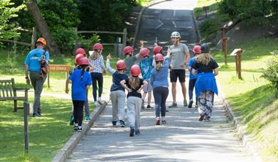 Children walking at Bowles