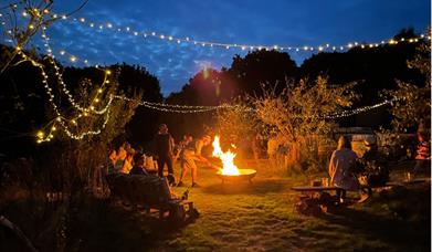 Image of the Pop Up Cider Taps at Bignose & Beardy at night