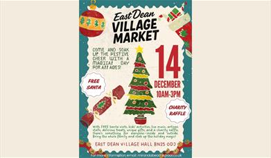 a promotional poster for East Dean Village Christmas Market