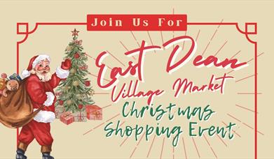 image of East Dean village market Christmas shopping extravaganza poster