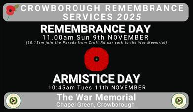 A poster for the Crowborough Remembrance Day service