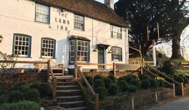 Exterior shot of Lamb Inn