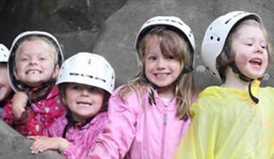 Children on rocks at Nuts4 Climbing