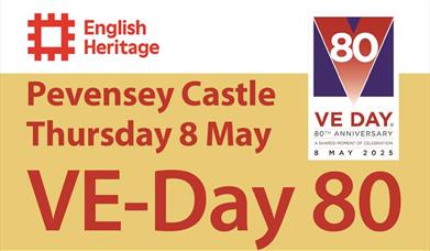 Pevensey Castle VE-Day80