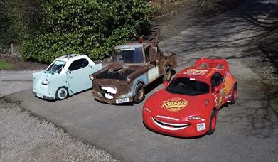 Image of the Iconic Character Cars at Sheffield Park